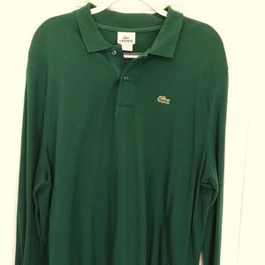 Lacoste long sleeve polo shirt.